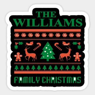 Family Christmas - Groovy Christmas WILLIAMS family, Family Christmas T-shirt, Pjama T-shirt Sticker